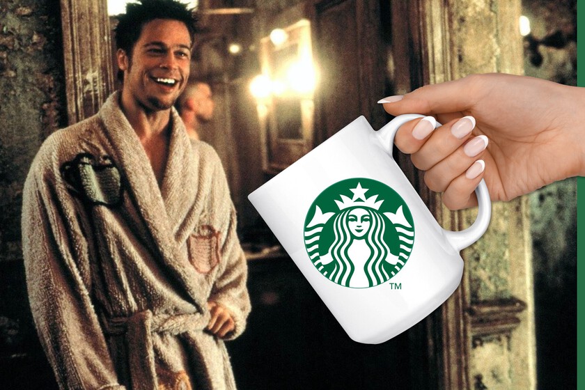 La película del Club de la Lucha está plagada de referencias a Starbucks, y no es casualidad
