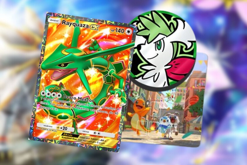 Pokémon TCG Pocket está regalando una carta singular de Rayquaza EX por tiempo circunscrito inmediato a otros cosméticos para celebrar el medio año del solaz – JCC Pokémon Pocket