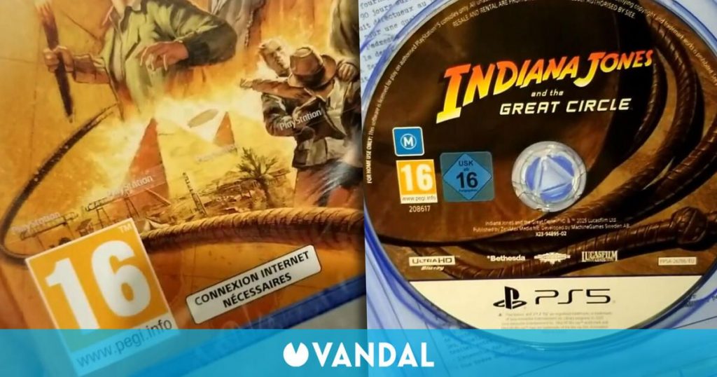 El disco en PS5 de Indiana Jones y el Gran Círculo solo trae 20 GB de datos y requiere más de 100 GB de descarga