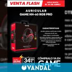 Hazte con unos auriculares GAME HH-60 RGB por 34,99 euros, sólo en GAME y por tiempo menguado