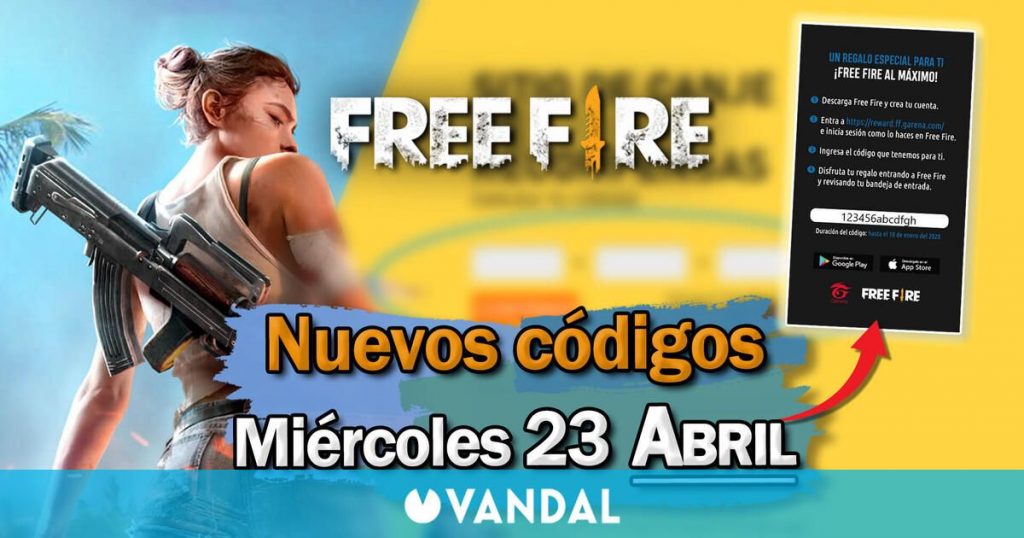 FREE FIRE MAX | Códigos de hoy miércoles 23 de abril de 2025 – Recompensas infundado