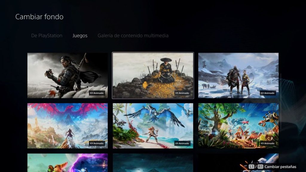Dónde encontrar y cómo cambiar los nuevos fondos animados de PS5, de juegos como Ghost of Yotei o God of War Ragnarok